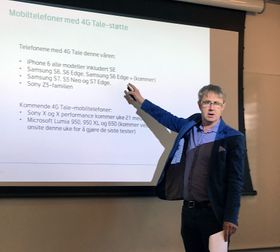 Dekningsdirektør Bjørn Amundsen i Telenor forteller at stadig flere telefoner nå får støtte for VoLTE.
