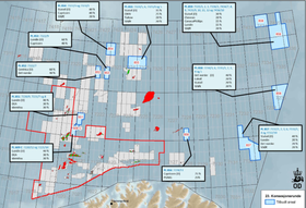 23. konsesjonsrunde førte til at 13 oljeselskaper fikk tilgang på nytt areal i Barentshavet.