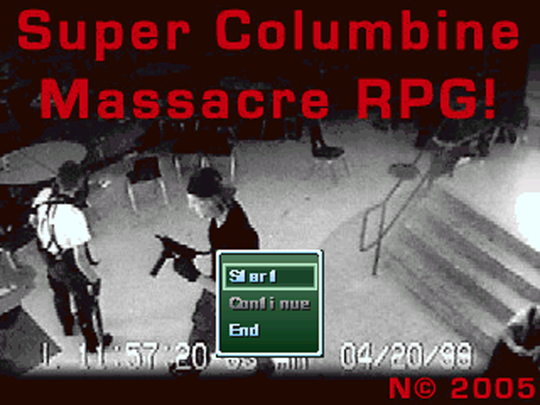 Super Columbine Massacre RPG! var en ung spillutviklers forsøk på å forstå bakgrunnen for massakren på Columbine High School i 1999. Spillet ble kritisert fra de fleste hold for å glorifisere drapene.