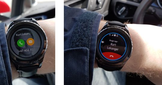 Det er fullt mulig å ringe med Gear S2 uten at mobilen er på slep, men du bør ha en lader i nærheten.