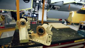 Dette er blant komponentene som er skiftet i understellet på F-16-flyene som følge av et havari med et dansk fly for et halvt år siden.