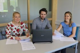 Michael Øverbø har skrevet masteroppgave i samarbeid med Statsbygg. Her sammen med medstudentene Matilde Funderud og Therese Karlsen.