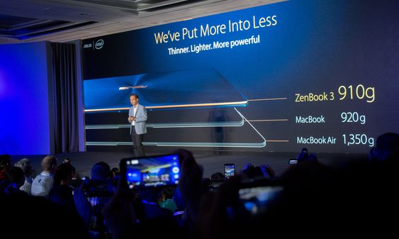  Asus CEO Jonney Shih is  cross & # xF8; yD with Zenbook 3. 