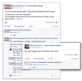 Flere brukere har meldt om samme problem via Huaweis Facebook-sider.
