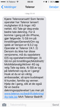 Her er tekstmeldingen Telenor sendte til 20.000 bedriftskunder i morges.