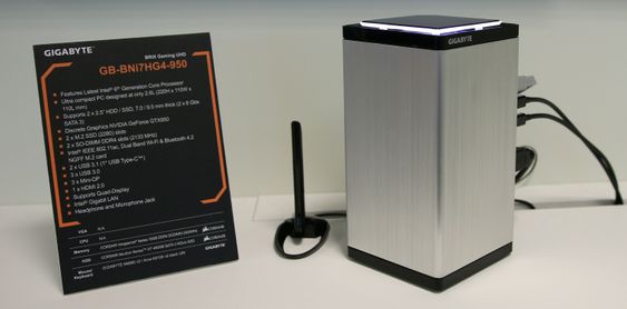 Gigabyte Brix Gaming UHD er lett gjenkjennelig.