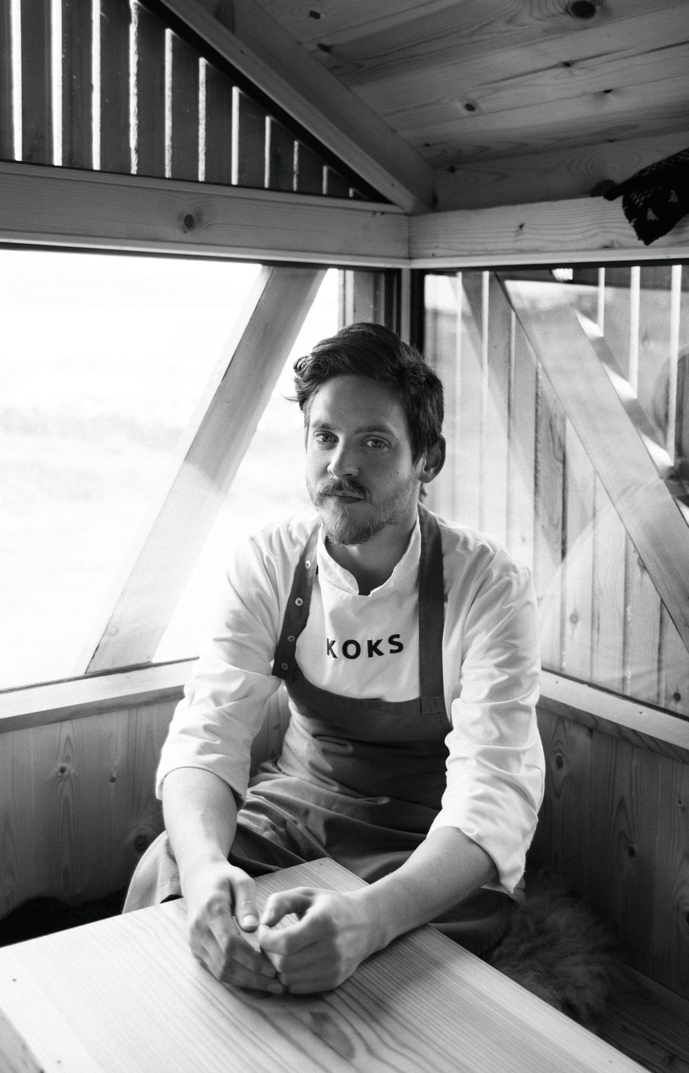 Poul Andreas Ziska i sin hjallur.