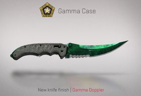«Gamma Doppler» er ett av de nye utseendemulighetene man har på de orginale knivene.