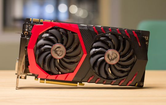 Her ser vi MSIs Gaming X, med Torx 2.0-vifter og Twin Frozr kjølerør. Dette er et av grafikkortene MSI har trikset med frekvensene til.