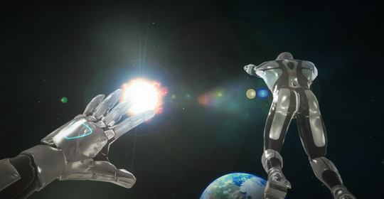 Space Mission er det første spillet VR Games tilbyr.