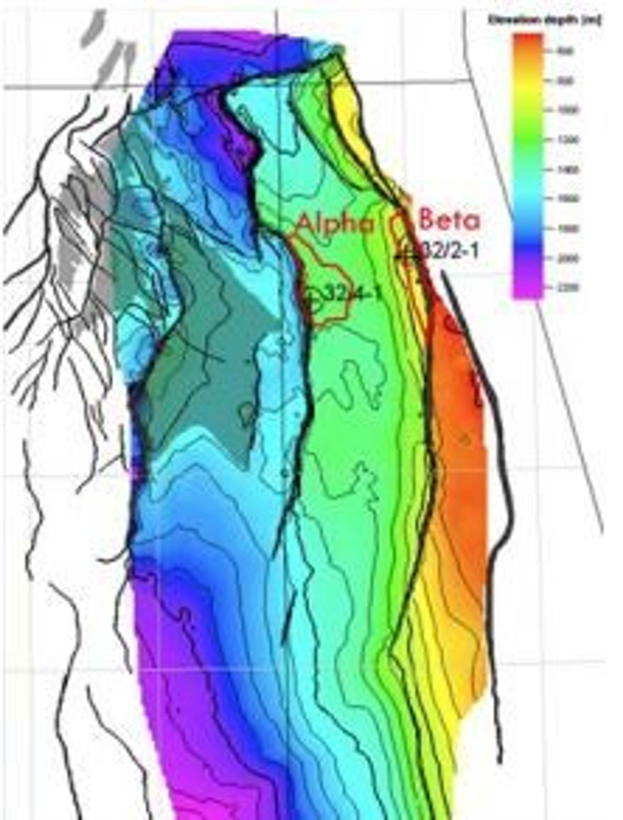 CO2-lagring i Smeaheia: Kartet viser lokalisering av Alpha- og Betastrukturene i den store forkastnings-blokken øst for Troll-feltet