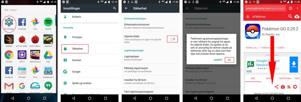 Hvis du ikke installerer løse programfiler regelmessig er det fornuftig å skru av valget for ukjente kilder etter at du er ferdig.