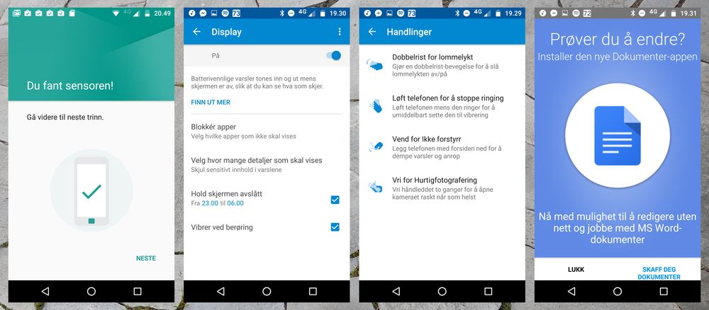 Det er svært lite dobbelt opp i menyene her. Officepakke må du for eksempel laste ned selv, men du ledes til nedlastingen fra Google Disk-appen.
