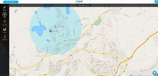 Slik ser det ut om man lar en vanlig datamaskin gi lokasjonsinformasjon til tjenesten. Funksjonen er fullstendig ubrukelig, og skulle vært skrudd av for desktop-nettlesere.