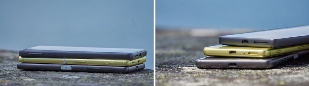 Sony har nå tre modeller med tre forskjellige strømknapper og tre vidt forskjellige plasseringer av volumknappene.