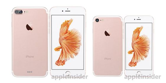 Dette skal være produktbilder av de to nye iPhonene.