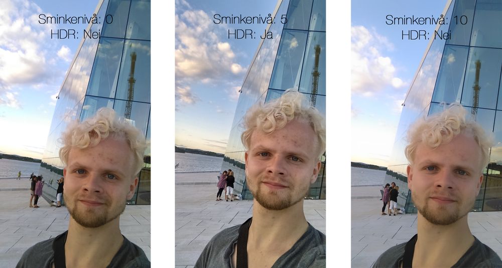 Sminkefunksjonen er ganske begredelig, men kan heldigvis skrus av når HDR ikke benyttes.