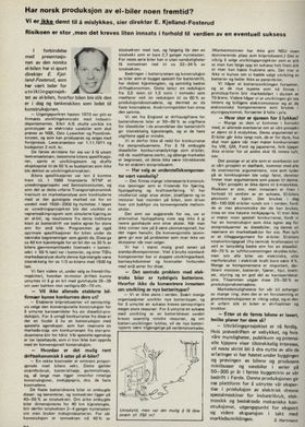 Elbil A/S-direktøren forsvarer norsk elbilproduksjon i Teknisk Ukeblad.