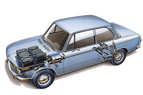 BMW eksperimenterte også med elbiler, som denne 1602e fra 1972.