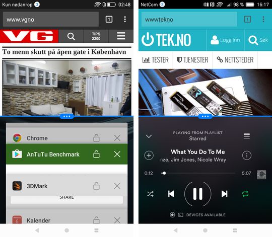 Den nye løsningen for å dele skjermen mellom flere apper fungerer mye bedre enn Huaweis gamle.