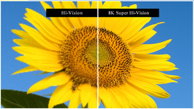 8K byr på 16 ganger flere piksler enn HD-oppløsning, som illustrert her.