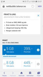 Slik kan ikke Telenor fortsette å markedsføre seg. Skjermdump fra Telenor sine nettsider.