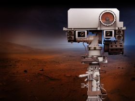 Kameraer og instrumenter på Mars 2020s mast.