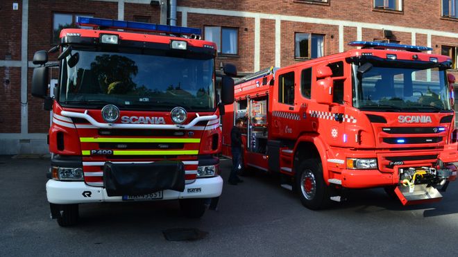 Brannbilen til høyre er alt annet enn en vanlig brannbil. I dag får Norge 37 av dem
