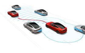 Tesla Autopilot leser trafikken rundt seg, og kan selv avgjøre hvordan den best tar seg frem. Systemet er også en integrert del av Teslas sikkerhetspakke.