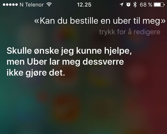 Siri skal ha blitt smartere og har nå fått støtte for bruk i tredjepartsapper. Da vi testet på lanseringsdagen var imidlertid ikke Uber-støtten på plass.