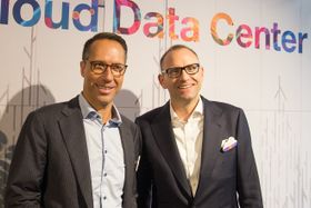 Jens Hassel, sjef for IBMs skytjenester i Norden (til venstre), og Sebastian Krause, leder for IBM Cloud i Europa.