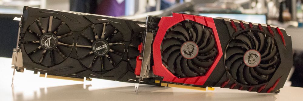 Hvilket av de to mellomklassekortene Asus GTX 1060 Strix OC og MSI RX 480 Gaming X bør du investere i?