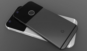 Slik skal en av de nye Pixel-telefonene bli seende ut, ifølge ryktene.