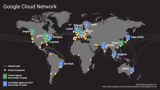 Inkludert den kommende nettskyregionen i Tokyo, har Google nå offentliggjort planer om ni nye regioner det kommende året.