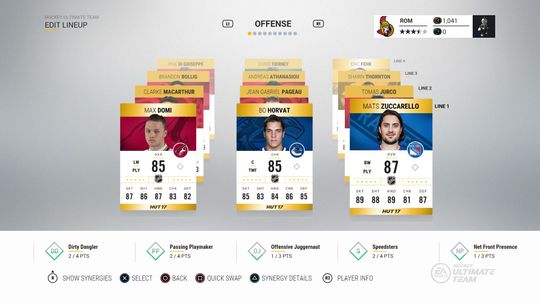 Hockey Ultimate Team er nok det morsomste, ja.