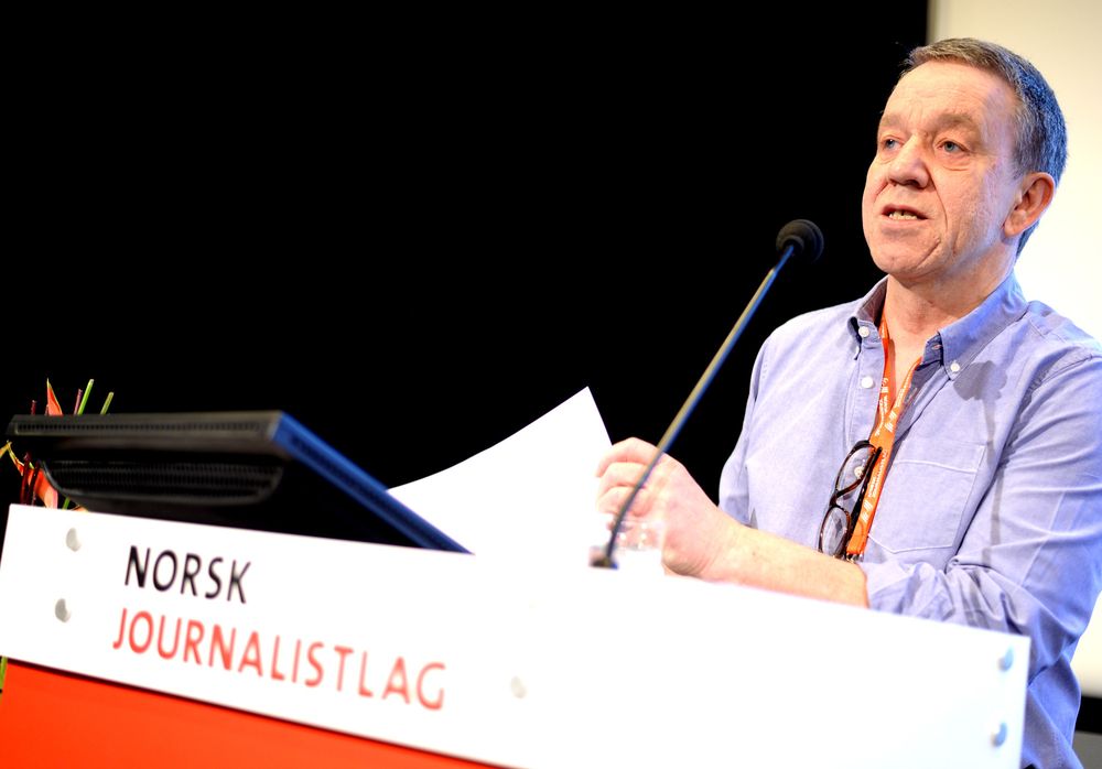 Sven-Arne Buggeland, her fra landsmøtet i Norsk Journalistlag i 2015.