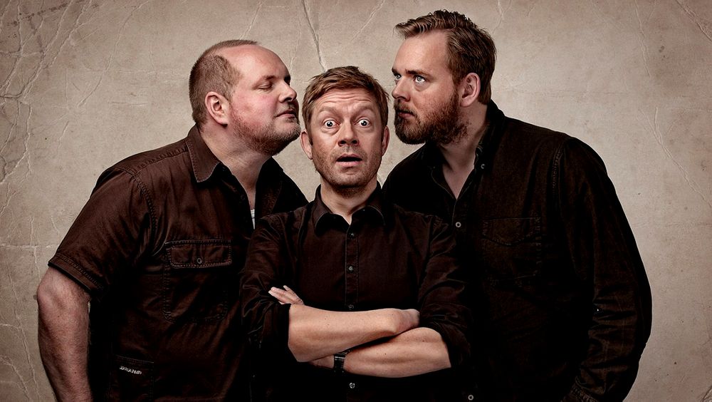 Steinar Sagen, Bjarte Tjøstheim og Tore Sagen i Radioresepsjonen.