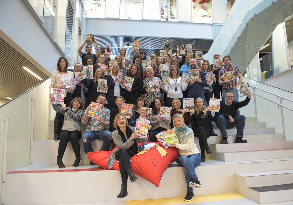 En del av gjengen som sto bak nær 32 millioner solgte blader for Egmont Publishing i 2015.