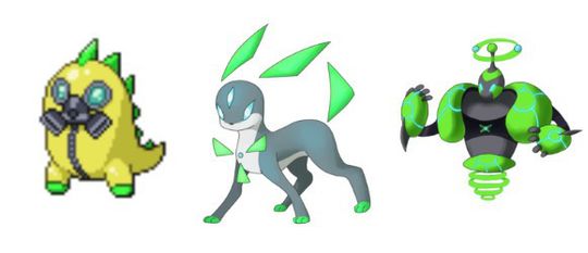 Radioaktive Pokémon. Krabaten til venstre (Hazma) er imidlertid godt rustet.