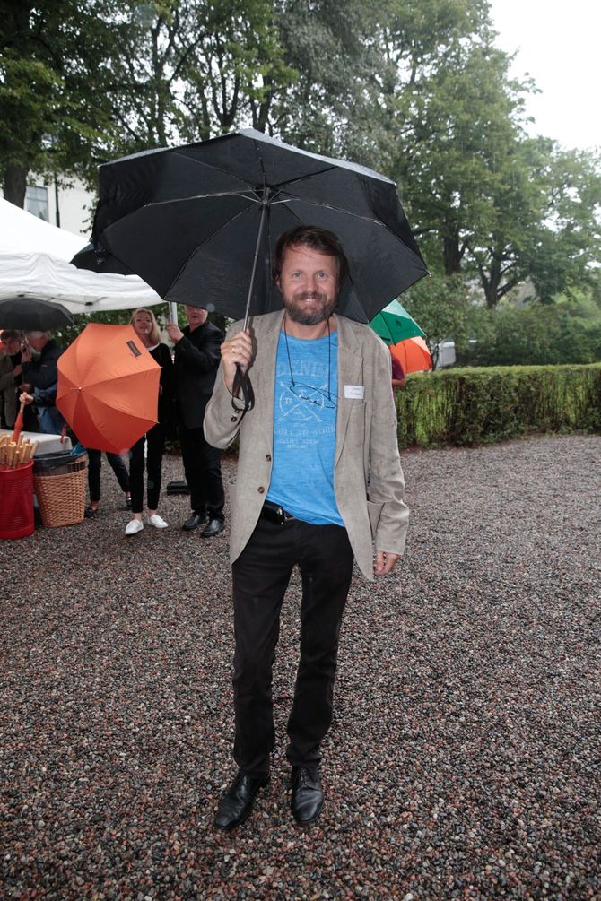 Tom Egeland - her på hagefesten til Aschehoug Forlag i Oslo i slutten av august 2015. (Foto: Lise Åserud / NTB scanpix)
