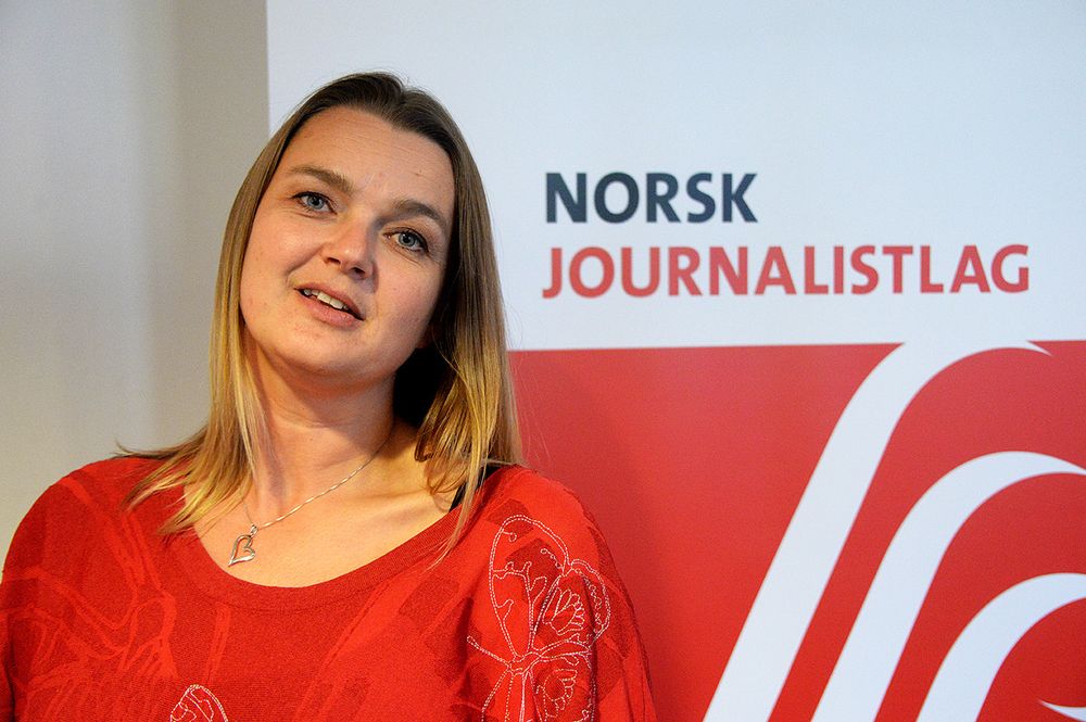 NJ-leder Hege Iren Frantzen er bekymret for om journalistene vil klare å løse samfunnsoppdraget hvis kuttene fortsetter. Foto: Erik Waatland