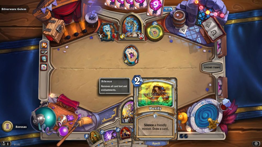 Priest-klassen ble regnet som den svakeste klassen før One Night in Karazhan, og det ble stor oppstandelse da Purify ble avslørt.