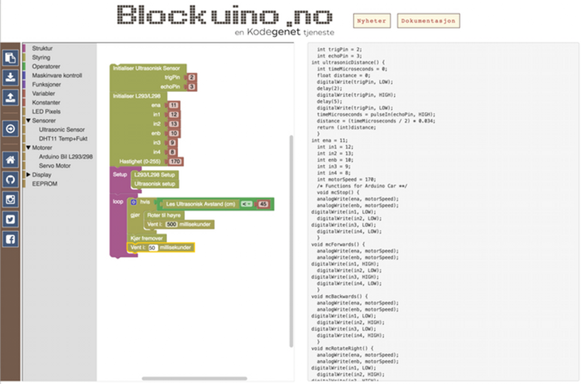 Blockuino gjør arduinoprogrammeringen enkelt for nybegynnere, mener Teknolab som har basert hele prosjektet på åpen kildekode.