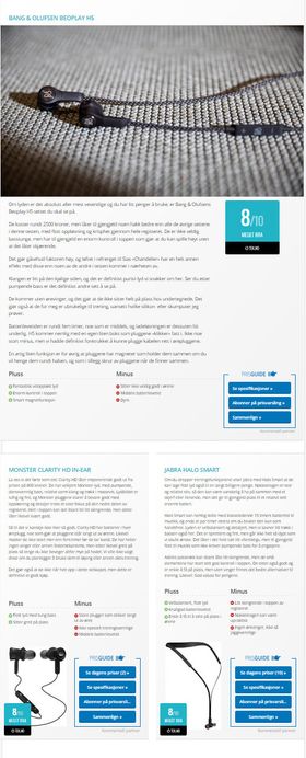 I vår nye samletestmal får de beste produktene mer plass enn de som ikke når helt opp.