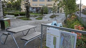 Sentrumsplanen, Kolbotn sentrum. Foto: Yana Stubberudlien Pumptrackbanen, pumptrack, Generasjonsparken, Kolbotn sentrum, sykling. Foto: Yana Stubberudlien.