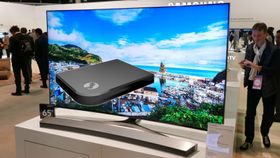 Samsungs neste toppmodell kan få Steam Link. På bildet ser du årets toppmodell, KS9505.