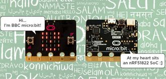 Micro:bit styres av en ARM-basert systembrikke fra norske Nordic Semiconductor.