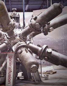 Testrigg: General-Fusion har bygget en testrigg som skal vise om mekanikken holder mål:.