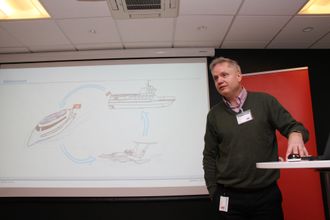 Kjetil Martinsen i DNV GL har ansvar for studien og tegningene av utslippsfire øybåter.