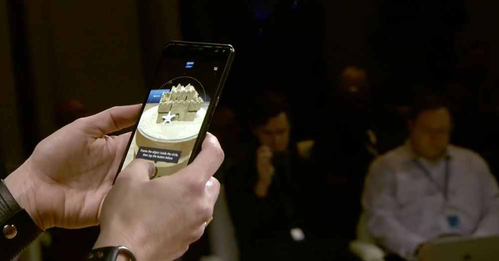 Dette sandslottet kan skannes inn ved hjelp av en smarttelefon og videreforedles i Paint 3D.